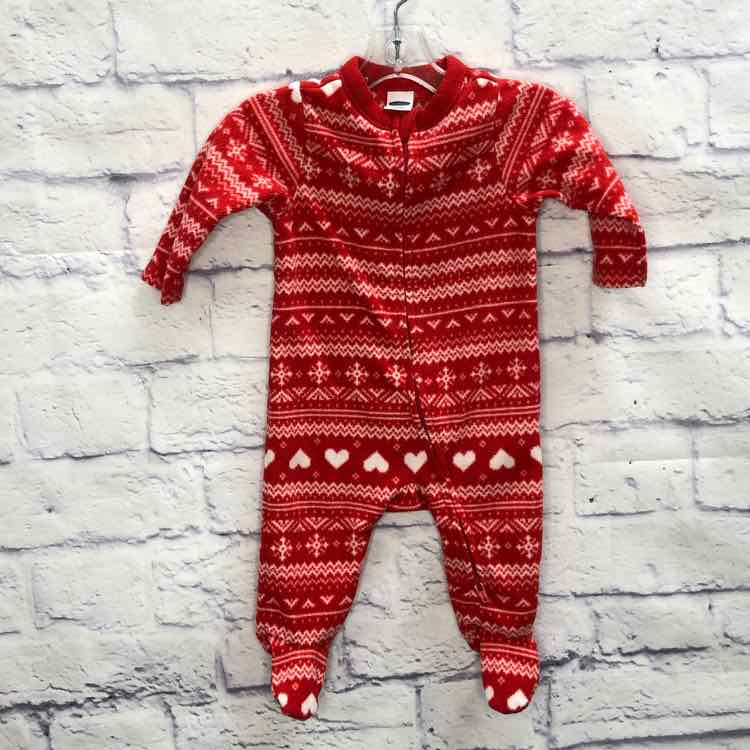 Old Navy Red Size 0-3 Months Fleece Girls Sleeper