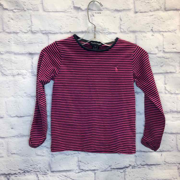 Ralph Lauren Stripe Size 5 Girls Long Sleeve Shirt