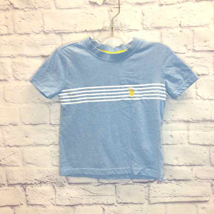 US Polo Assn Blue Size 4T Boys Short Sleeve Shirt