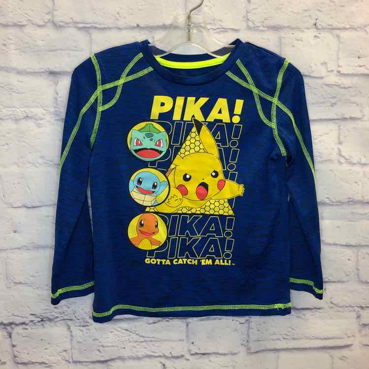Pokemon Blue Size 6 Boys Long Sleeve Shirt