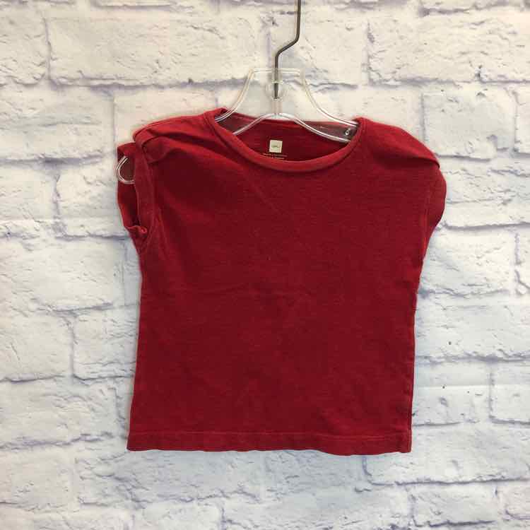 Tea Red Size 2T Girls Short Sleeve Shirt