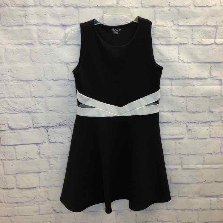 Childrens Place Black & White Size 16 Girls Dress