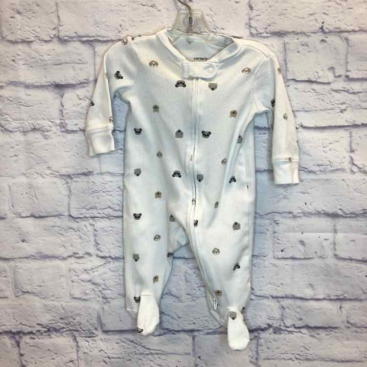 Carters White Size 3 Months Boys Sleeper