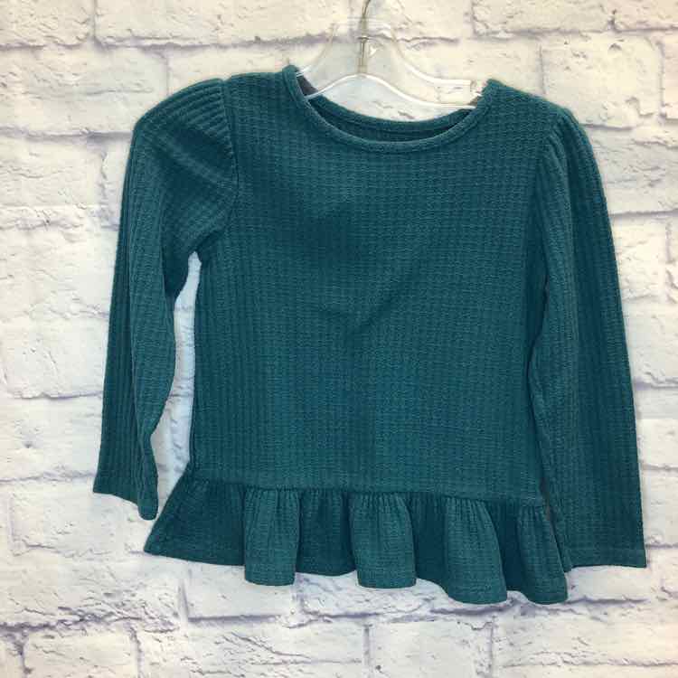 Cat & Jack Green Size 5 Girls Long Sleeve Shirt