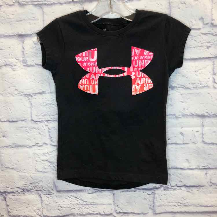 Under Armour Black Size 5 Girls Short Sleeve Shirt