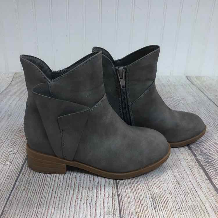 ZBY Gray Size 10 Girls Boots