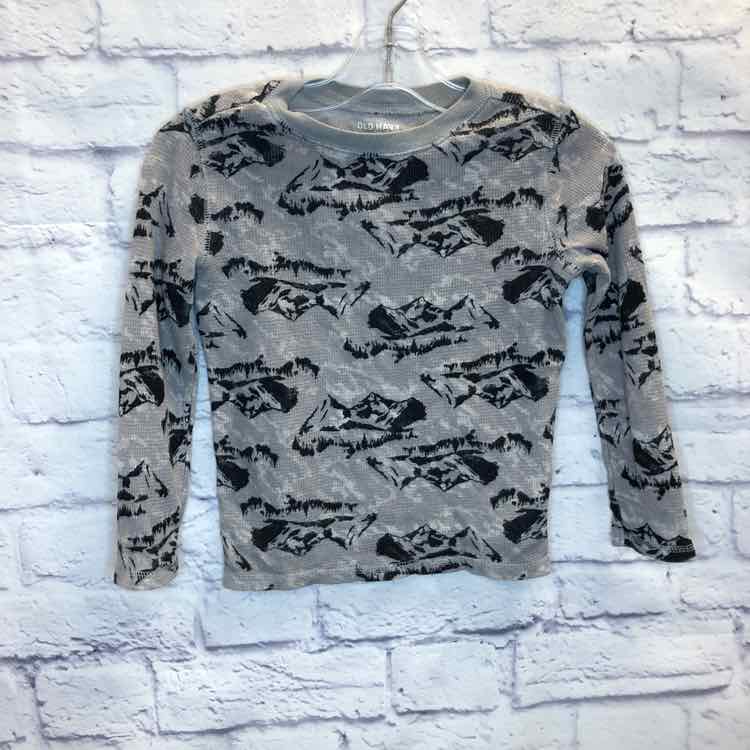 Old Navy Gray Size 5 Boys Long Sleeve Shirt
