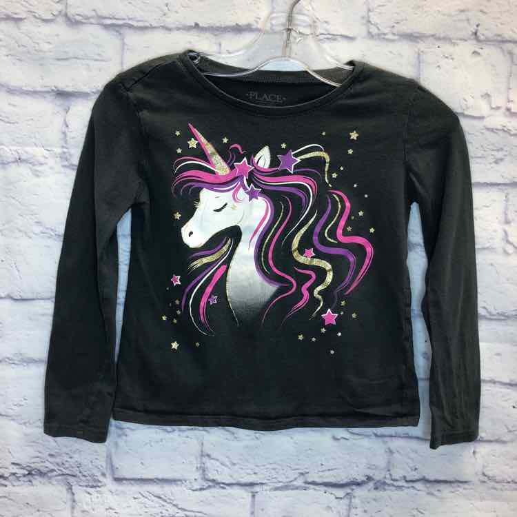 Childrens Place Gray Size 5 Girls Long Sleeve Shirt
