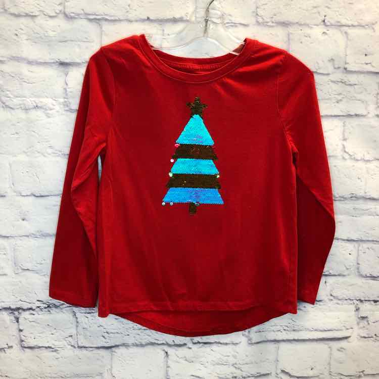 Cat & Jack Red Size 8 Girls Long Sleeve Shirt