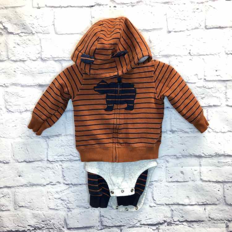 Carters Brown Size 9 Months Boys 3 Piece Outfit