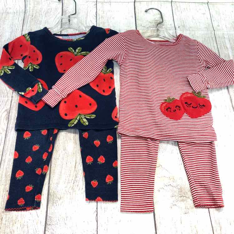 Carters Red Size 24 Months Girls Pajamas