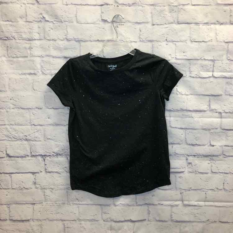 Cat & Jack Black Size 14 Girls Short Sleeve Shirt