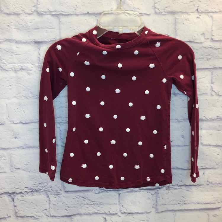 Justice Maroon Size 6 Girls 3/4 Sleeve Shirt