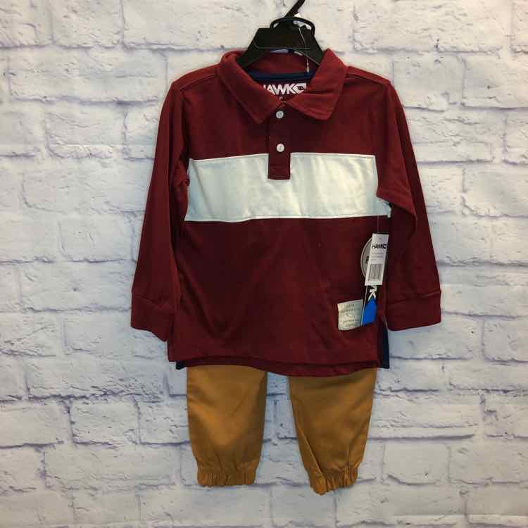 Tony Hawk Maroon Size 3T Boys 2 Piece Outfit