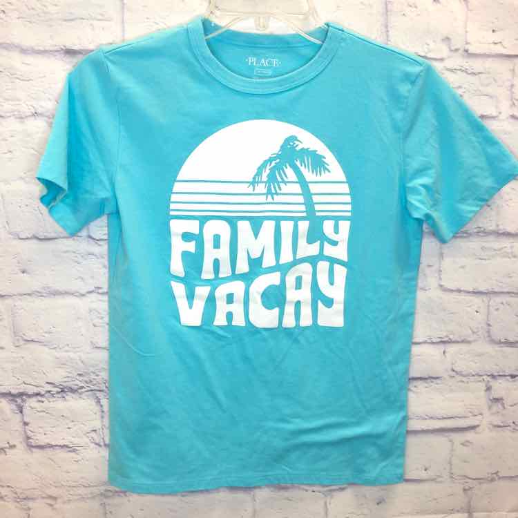 Childrens Place Blue Size 10 Girls Short Sleeve Shirt