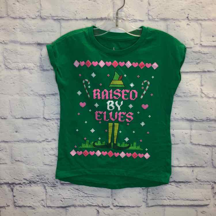 Elf Green Size 6 Girls Short Sleeve Shirt