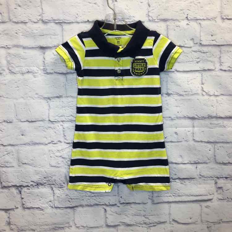 Carters Stripe Size 24 Months Boys Romper