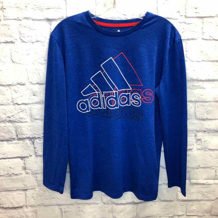Adidas Blue Size 14 Boys Long Sleeve Shirt