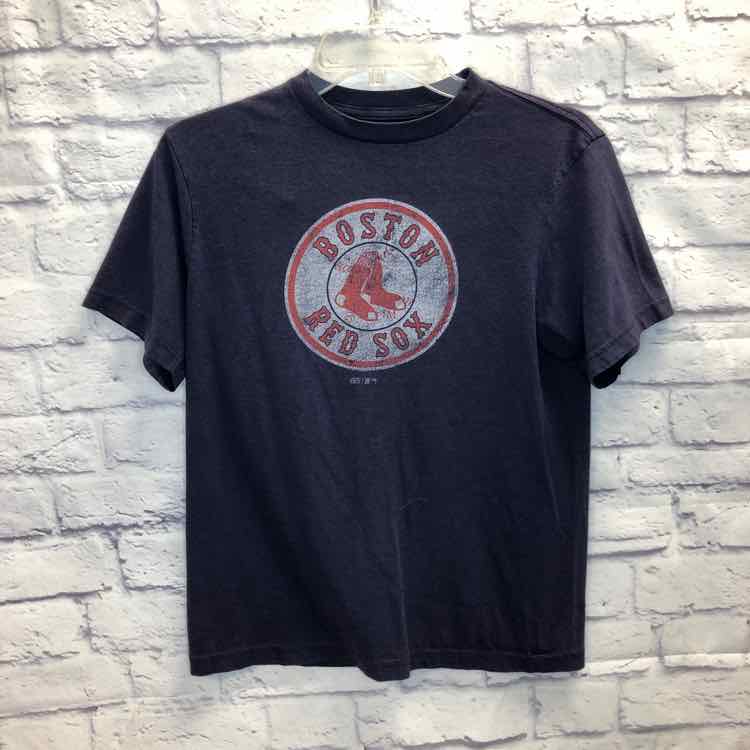 Red Sox Navy Size 14 Boys Short Sleeve Shirt