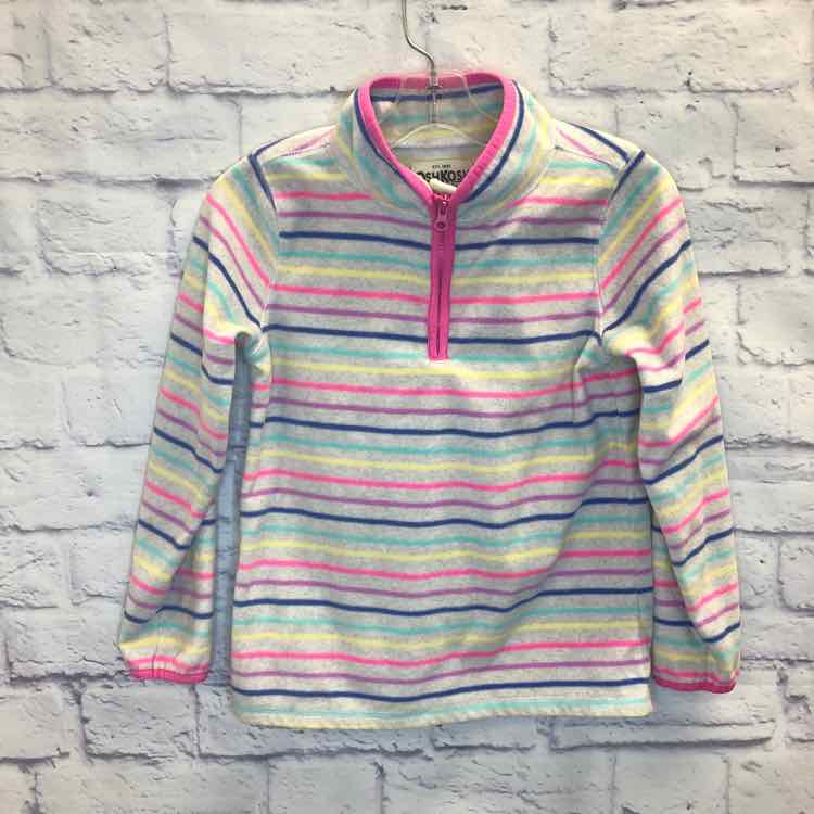 Oshkosh Stripe Size 7 Girls Sweatshirt/Hoodie