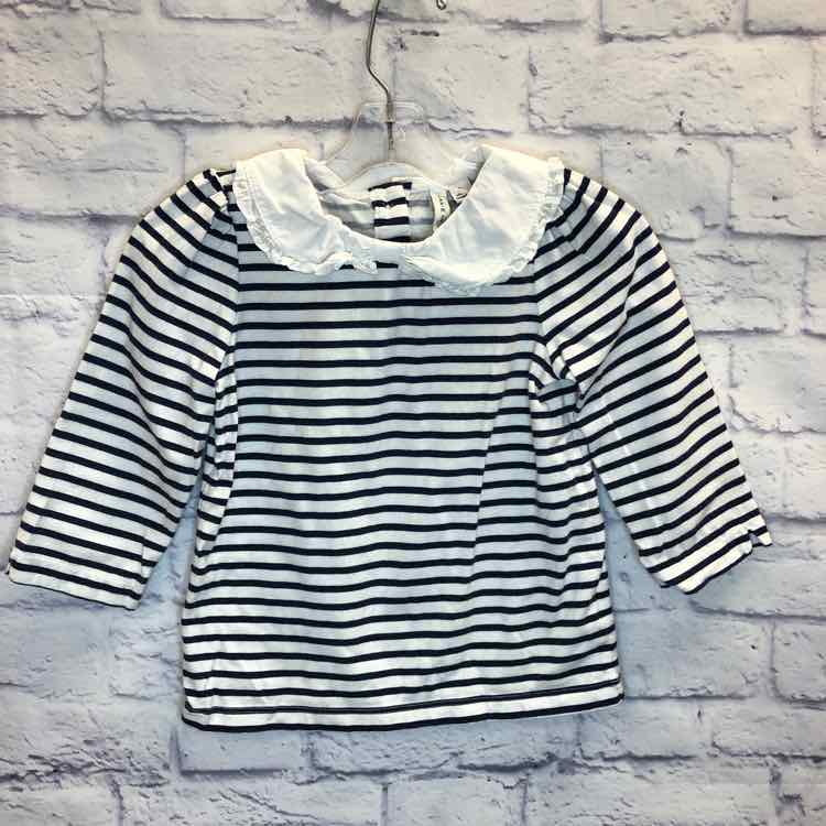 Janie & Jack Stripe Size 6 Girls Long Sleeve Shirt