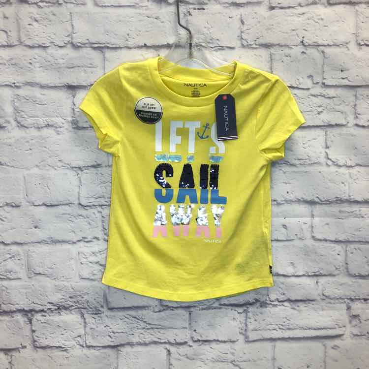 Nautica Yellow Size 6X Girls Short Sleeve Shirt