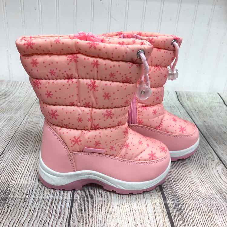 Apakowa Pink Size 8 Girls Snow Boots
