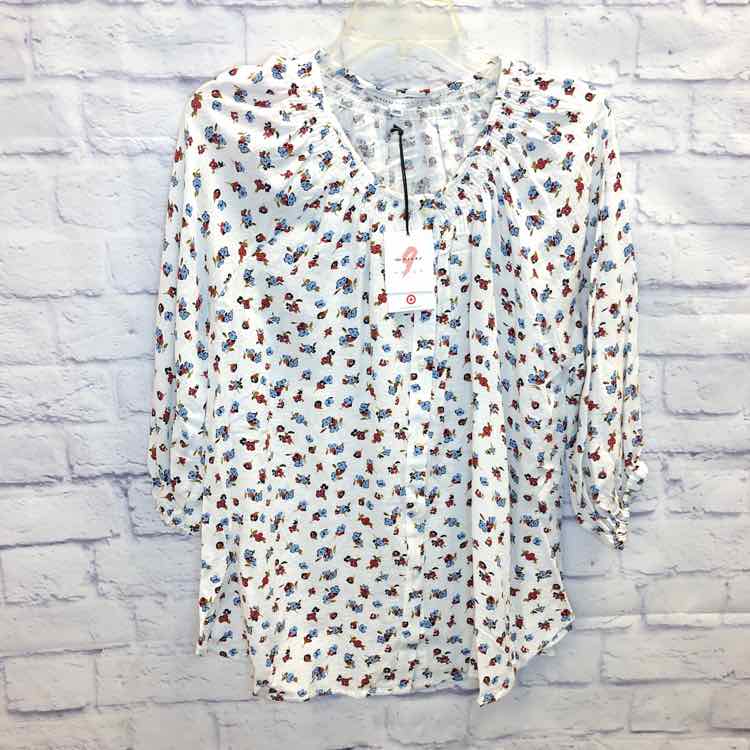 The Nines by Hatch Floral Size S Maternity 3/4 Slv Top