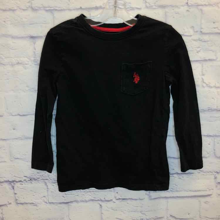 US Polo Assn Black Size 6 Boys Long Sleeve Shirt