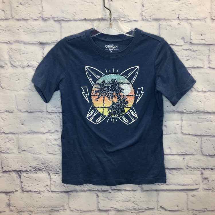 Oshkosh Blue Size 7 Boys Short Sleeve Shirt