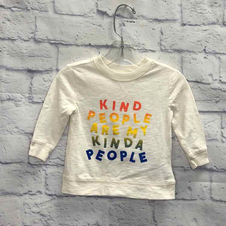 Old Navy White Size 6-12 months Girls Long Sleeve Shirt