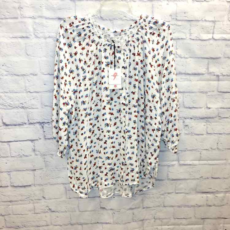 The Nines by Hatch Floral Size XXL Maternity 3/4 Slv Top