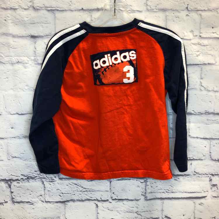Adidas Orange Size 6 Boys Long Sleeve Shirt