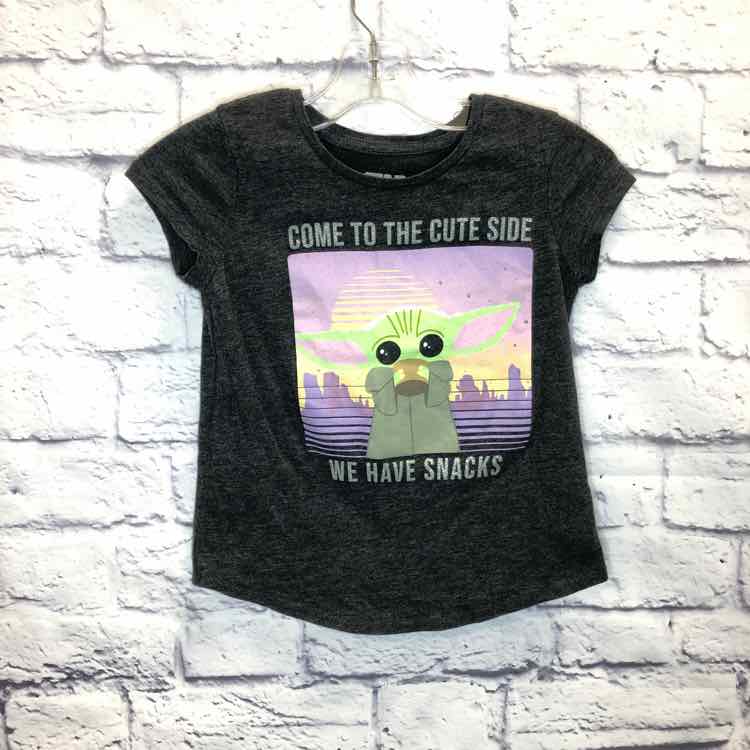 Star Wars Gray Size 5 Girls Short Sleeve Shirt