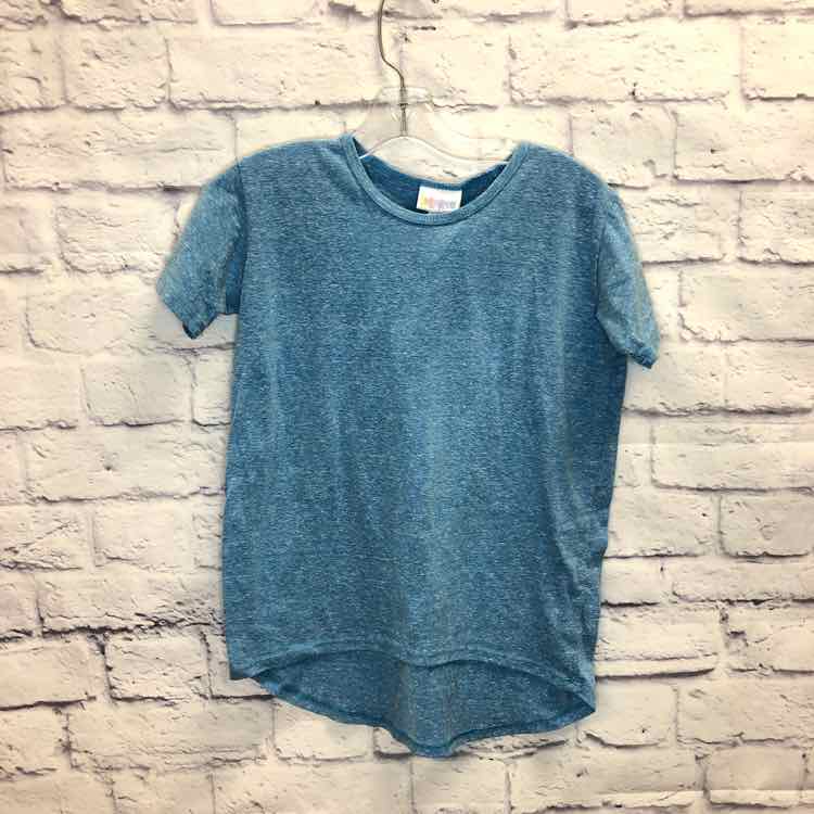 LulaRoe Blue Size 8 Girls Short Sleeve Shirt