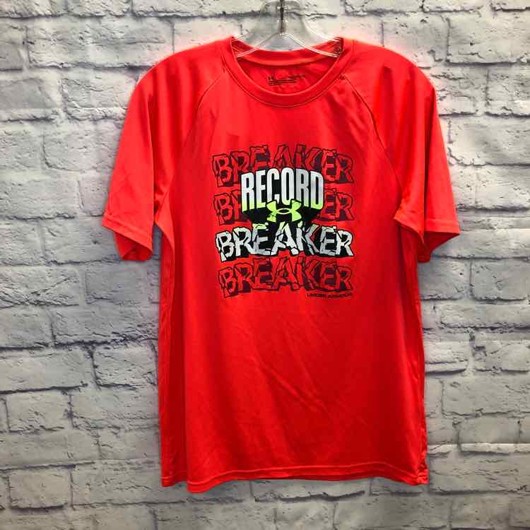 Under Armour Orange Size 16 Boys Short Sleeve Shirt