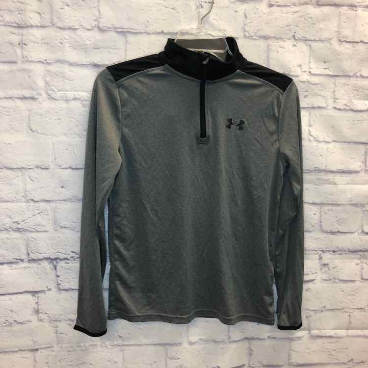 Under Armour Gray Size 14 Boys Long Sleeve Shirt