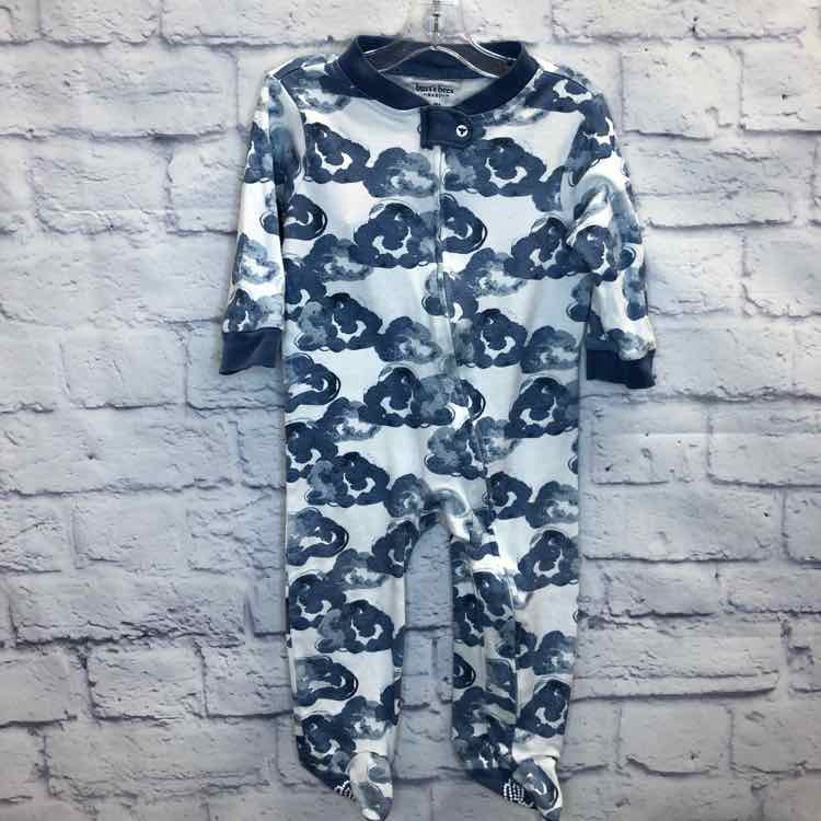 Burts Bees Blue Size 6-9 Months Boys Sleeper