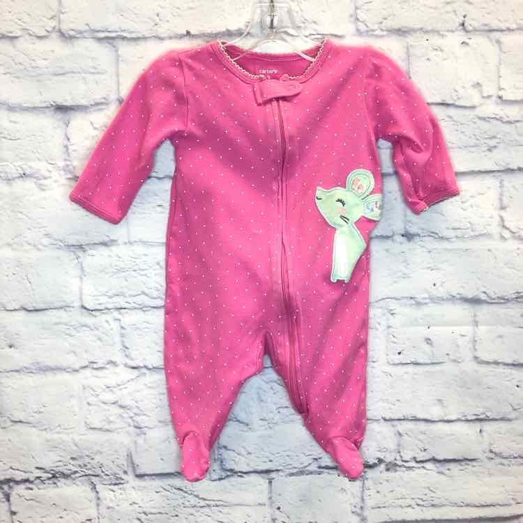 Carters Pink Size 3 Months Girls Sleeper