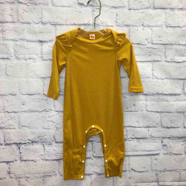 Mustard Size 12 Months Girls Romper