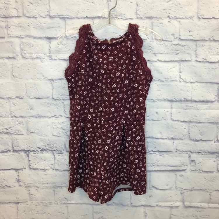Art Class Floral Size 7 Girls Romper