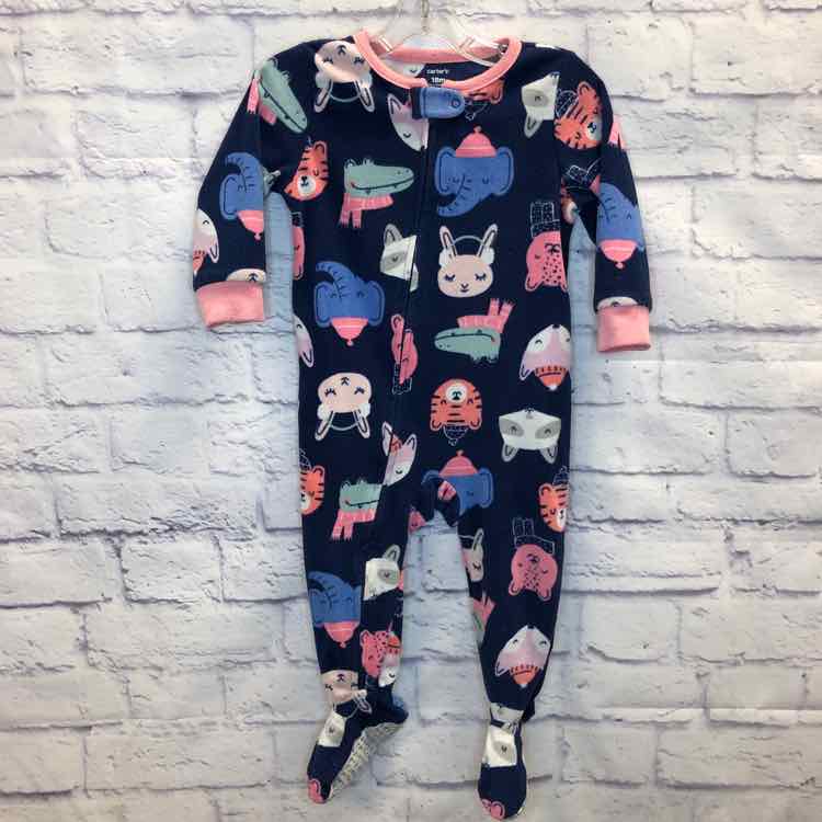 Carters Blue Size 18 Months Fleece Girls Sleeper