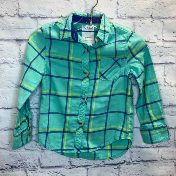 Cat & Jack Green Size 4T Girl Polo or Button Down
