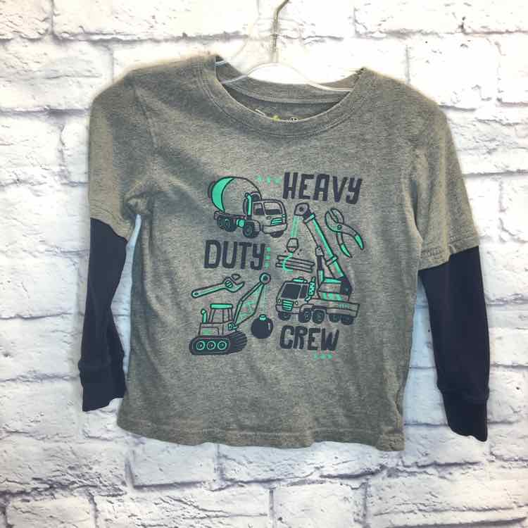 Jumping Beans Gray Size 4T Boys Long Sleeve Shirt