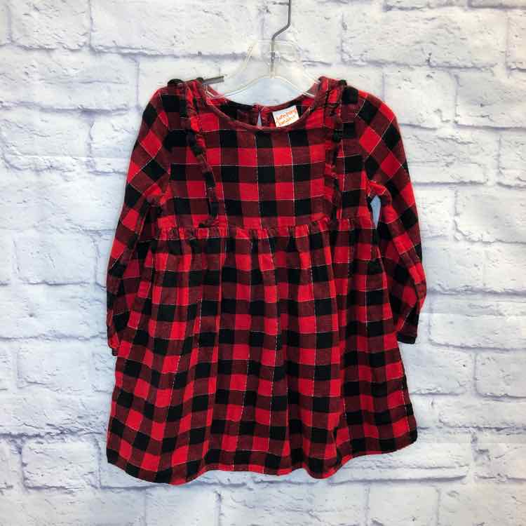 Jumping Beans Red & Black Size 3T Girls Dress