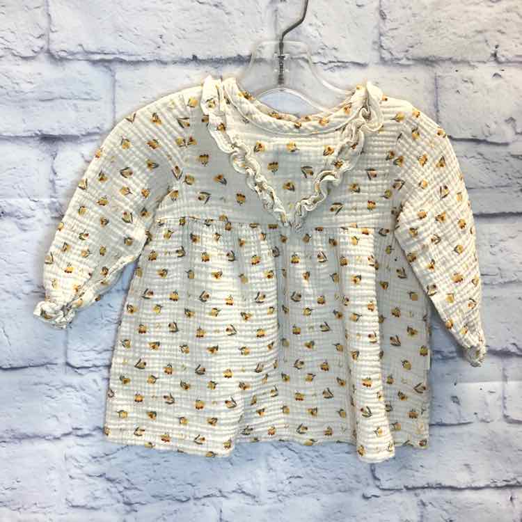 Rabbit + Bear Floral Size 12 Months Girls Long Sleeve Shirt