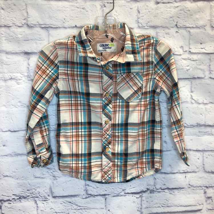 Genuine Kids Plaid Size 4T Boy Polo or Button Down