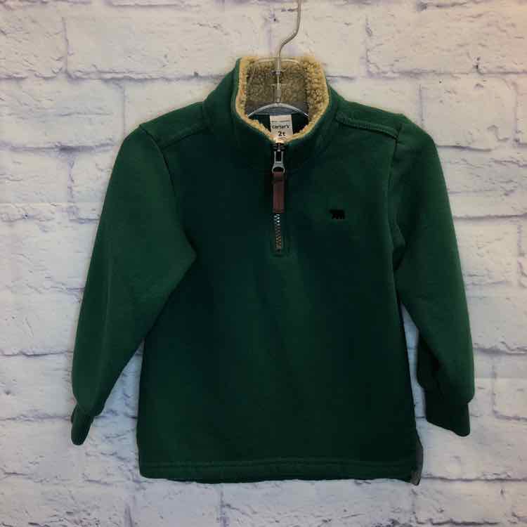 Carters Green Size 2T Boys Sweatshirts/Hoodie