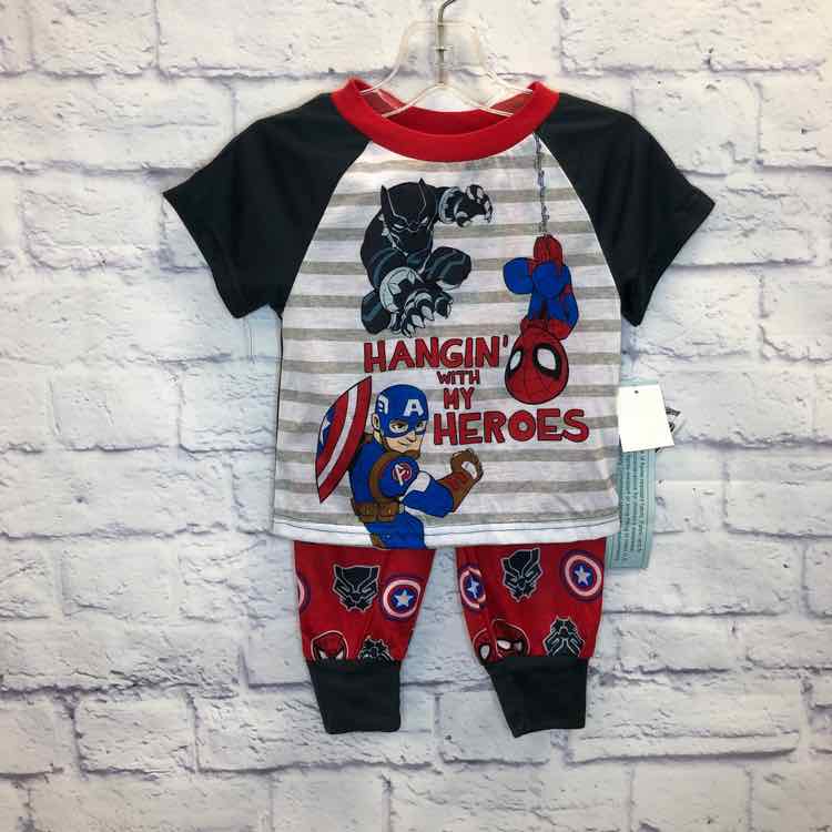 Marvel Gray Size 18 Months Boys Pajamas