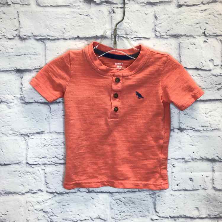 Carters Orange Size 18 Months Boys Short Sleeve Shirt